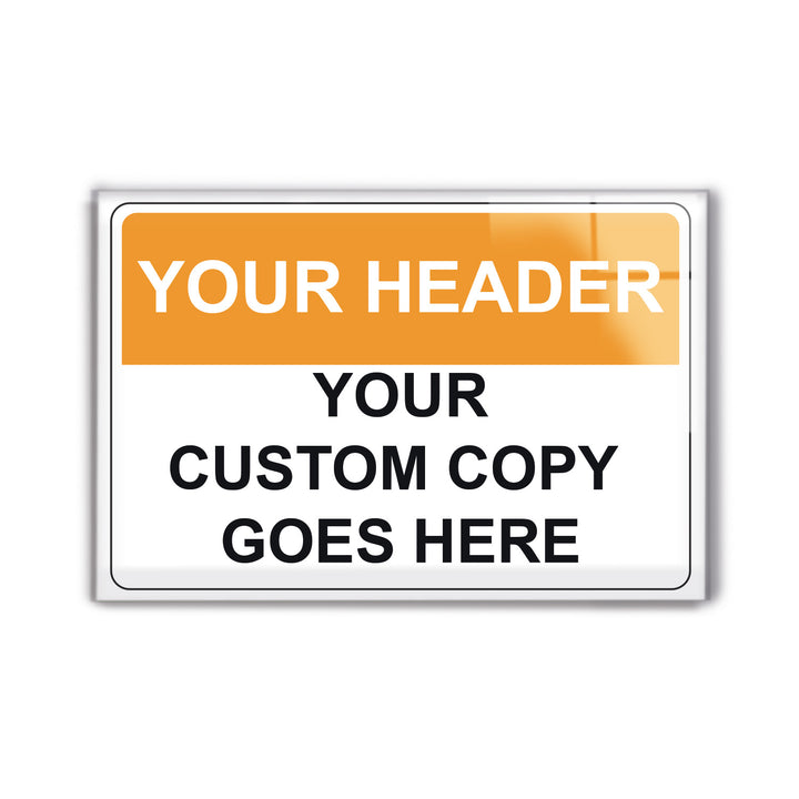 Personalized Acrylic Signage Horizontal - Information Sign - Custom Acrylic Signage For Workplace - Multiple Size Options - egraphicstore