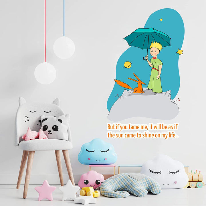 The Little Prince Wall Decal - EGD X The Little Prince Series - Prime Collection - Baby Girl or Boy - Nursery Wall Decal for Baby Room Decorations - Mural Wall Decal Sticker (EGDLP042) - egraphicstore
