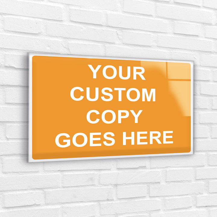 Personalized Acrylic Signage Horizontal - Signposting Poster - Custom Acrylic Signage For Workplace - Multiple Size Options - egraphicstore