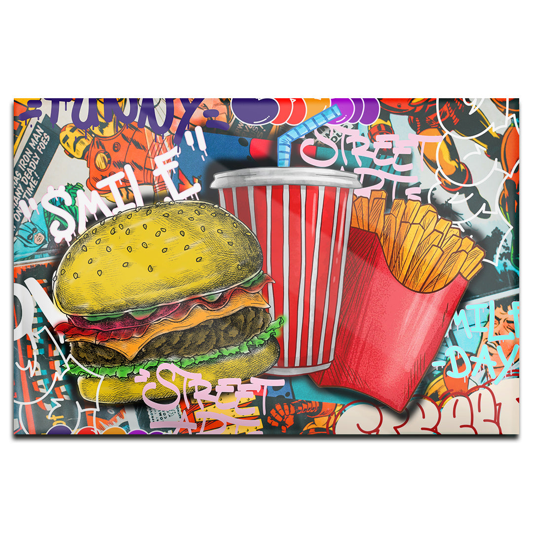 Food Pop Art Canvas