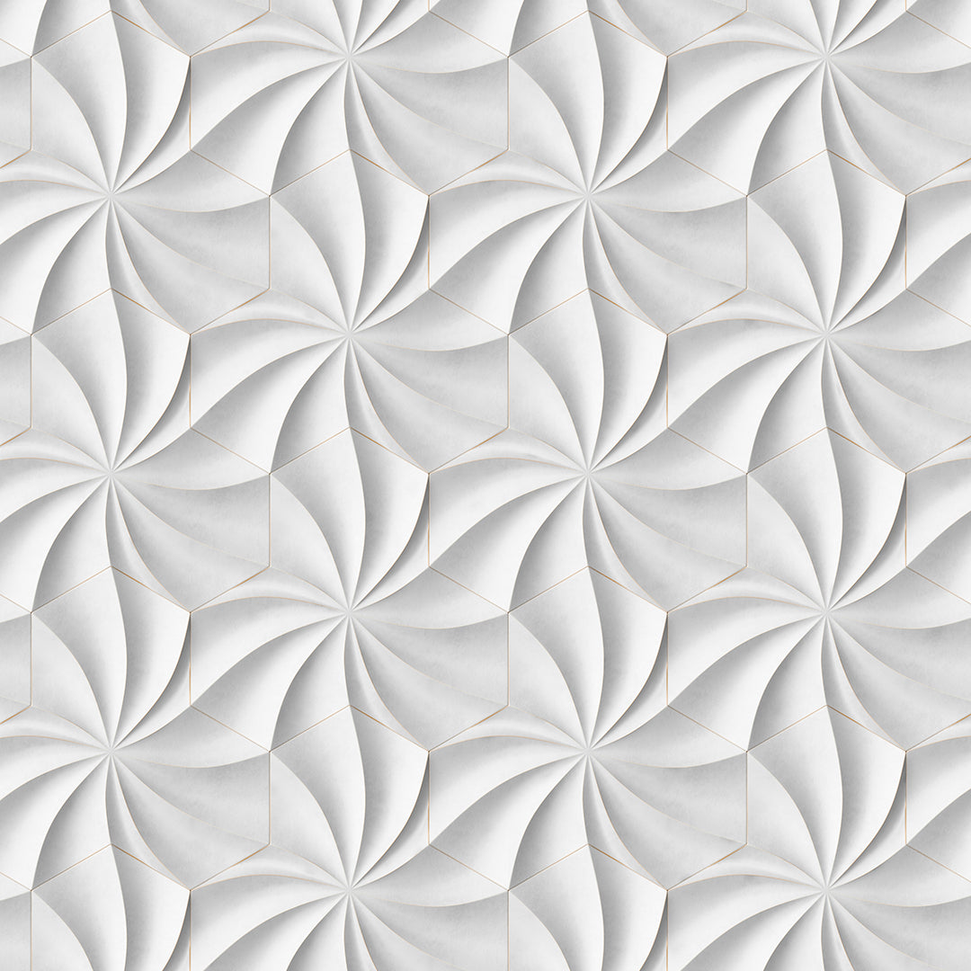 Flowery Folds Wallpaper
