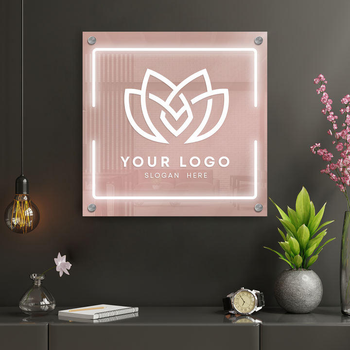 Personalized Sign for Business | Custom Logo Sign | Custom LED Signs for Wall (Optional)