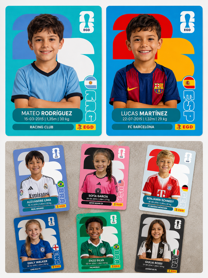 Custom World Cup 2026 family cards mockup