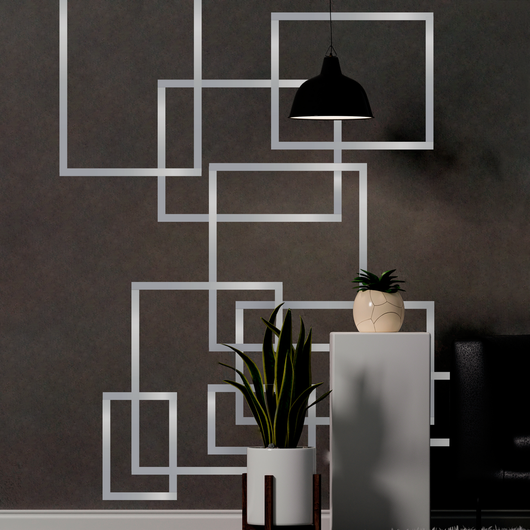 Diagonal Lines Design Wall Decal - Interior Decoration - Modern and Elegant - Easy to Apply - Adhesive Vinyl - Multiple Color Options - (EGD025)