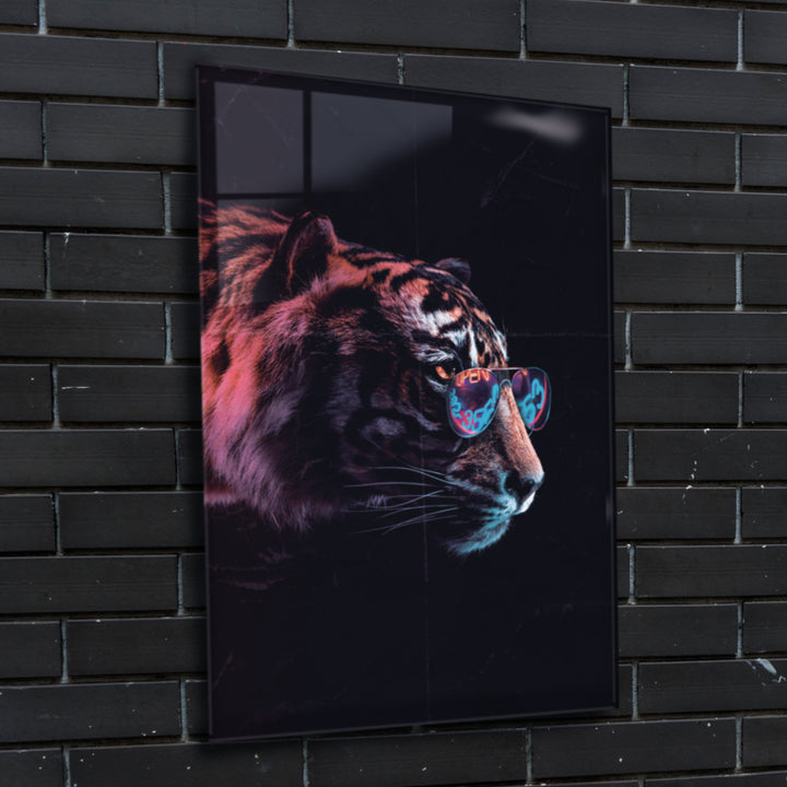 Acrylic Modern Art Tiger Animal Neon Series - Acrylic Wall Art NFT - Picture Photo Printing Artwork - Multiple Size Options - egraphicstore