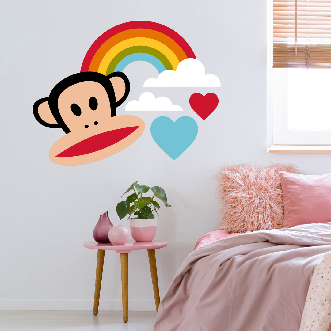Paul Frank Peel and Stick Wall Decal - EGD X Paul Frank Series - Prime Collection - Baby Girl or Boy - Nursery Wall Decal for Baby Room Decorations - Mural Wall Decal Sticker (EGDPF001) - egraphicstore