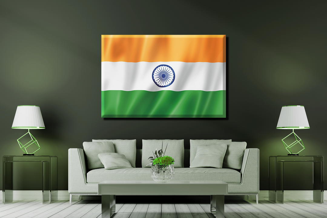 Acrylic Frame Modern Wall Art India - Country Flags Series - Interior Design - Acrylic Wall Art - Picture Photo Printing Artwork - Multiple Size Options - egraphicstore