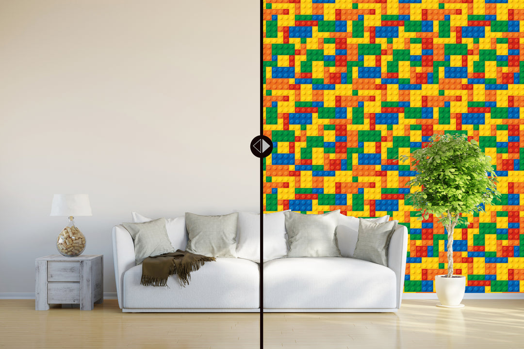 Playroom Blocks Legos Wallpaper - egraphicstore