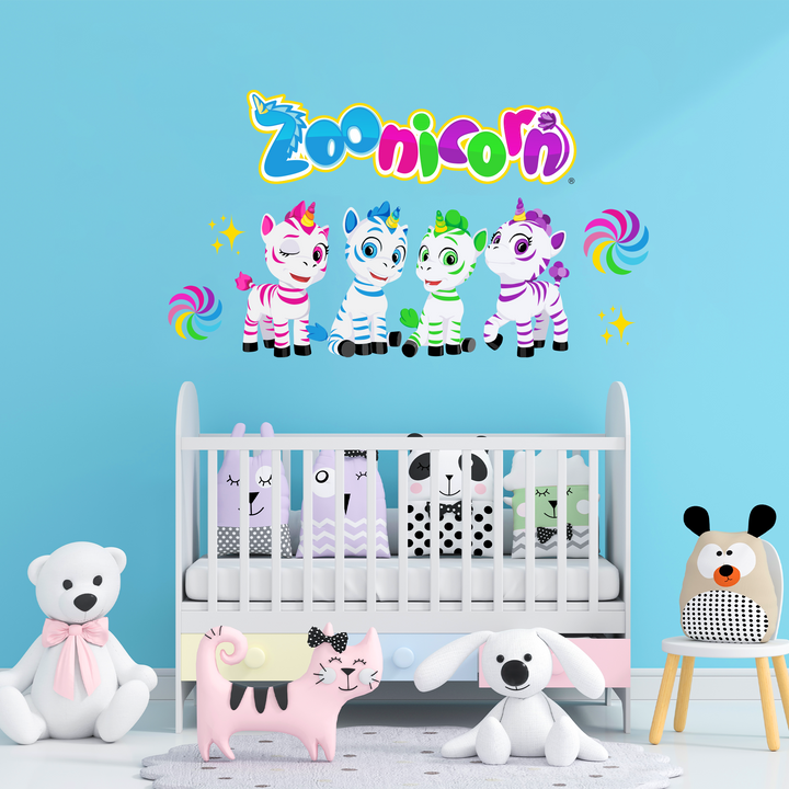 Zoonicorn Wall Decal - EGD X Zoonicorn Series - Prime Collection - Baby Girl or Boy - Nursery Wall Decal for Baby Room Decorations - Mural Wall Decal Sticker (EGDZOO011) - egraphicstore