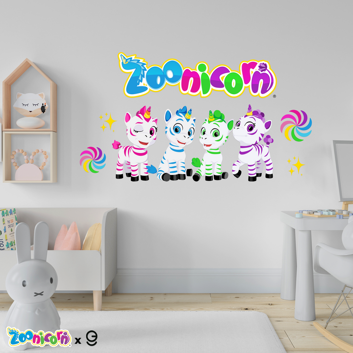 Zoonicorn Wall Decal - EGD X Zoonicorn Series - Prime Collection - Baby Girl or Boy - Nursery Wall Decal for Baby Room Decorations - Mural Wall Decal Sticker (EGDZOO011) - egraphicstore