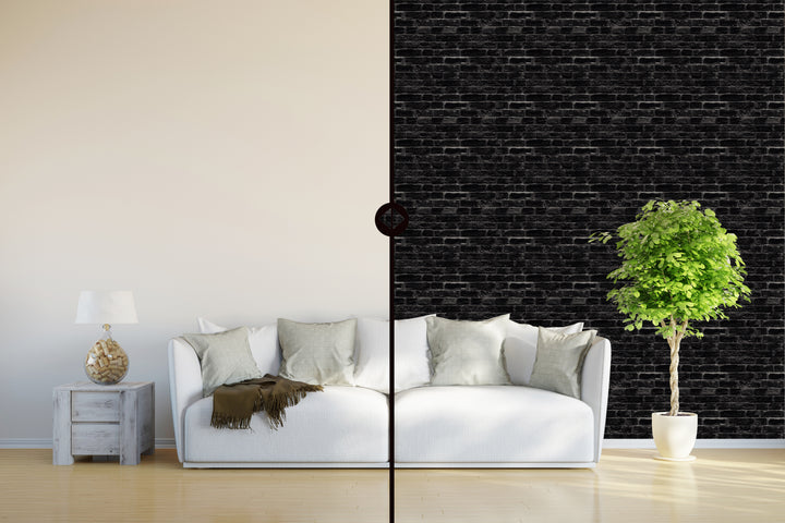 Black Brick Wallpaper R12 - egraphicstore
