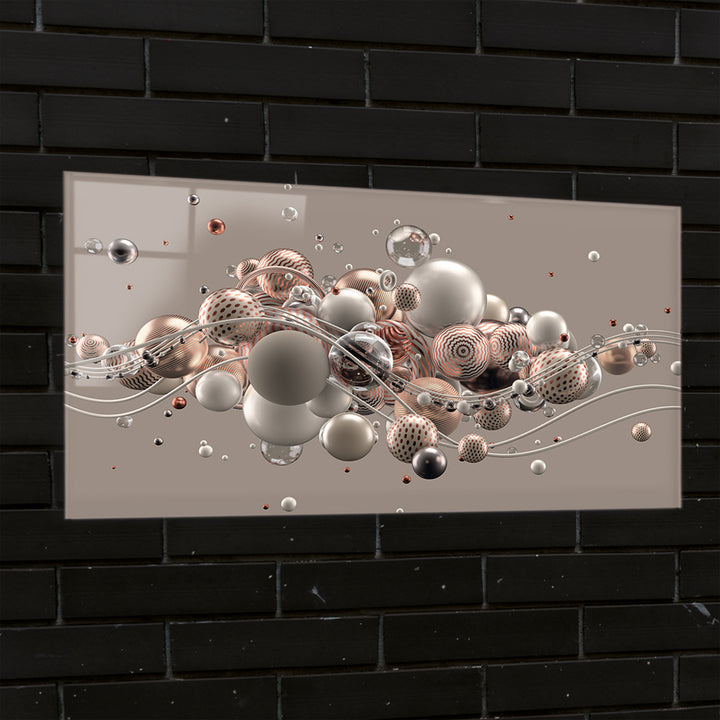 Acrylic Modern Wall Gray Balls - Spheres Series - Acrylic Wall Art - Picture Photo Printing Artwork - Multiple Size Options - egraphicstore