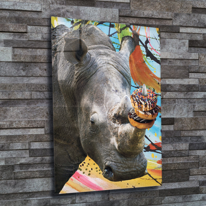 Acrylic Rhino Art Rhino Animal Series - Acrylic Wall Art NFT - Picture Photo Printing Artwork - Multiple Size Options - egraphicstore