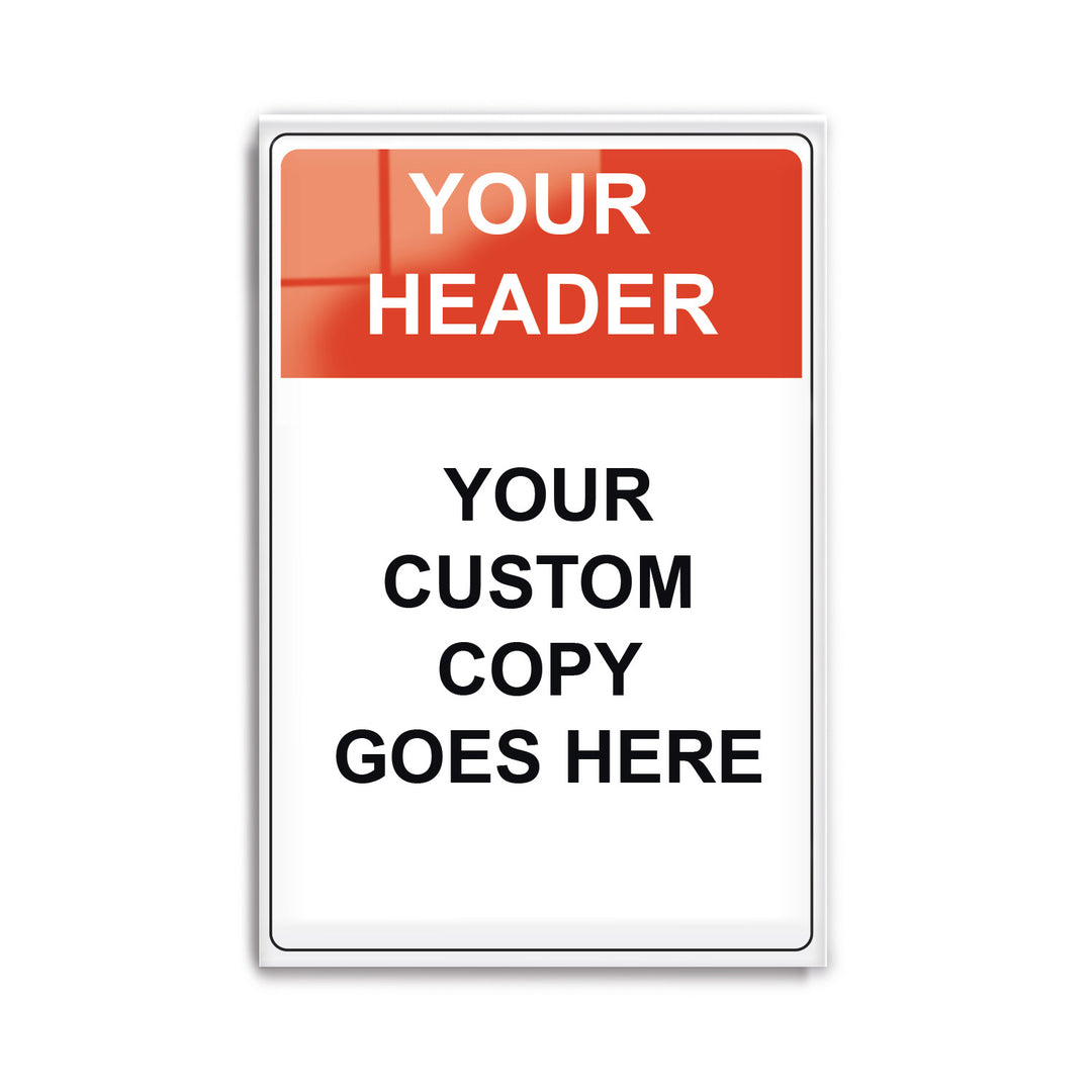 Personalized Acrylic Signage Vertical - Information Sign - Custom Acrylic Signage For Workplace - Multiple Size Options - egraphicstore