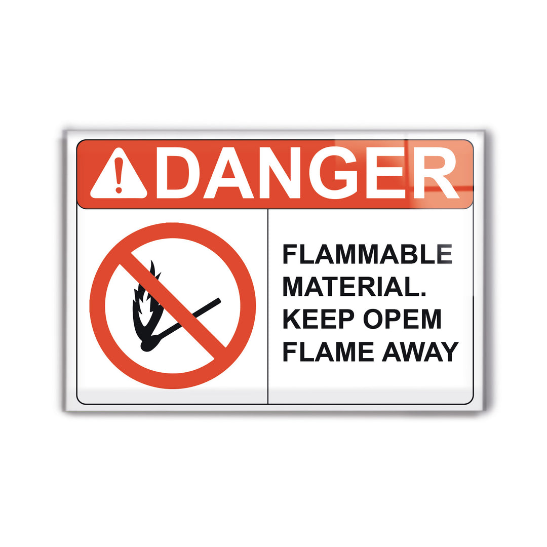 Safety Sign Horizontal - Warning Signs - Prohibition Signs - Acrylic Signage For Workplace - Multiple Size Options - egraphicstore