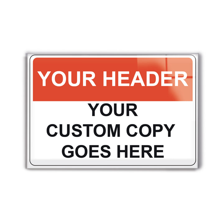 Personalized Acrylic Signage Horizontal - Information Sign - Custom Acrylic Signage For Workplace - Multiple Size Options - egraphicstore