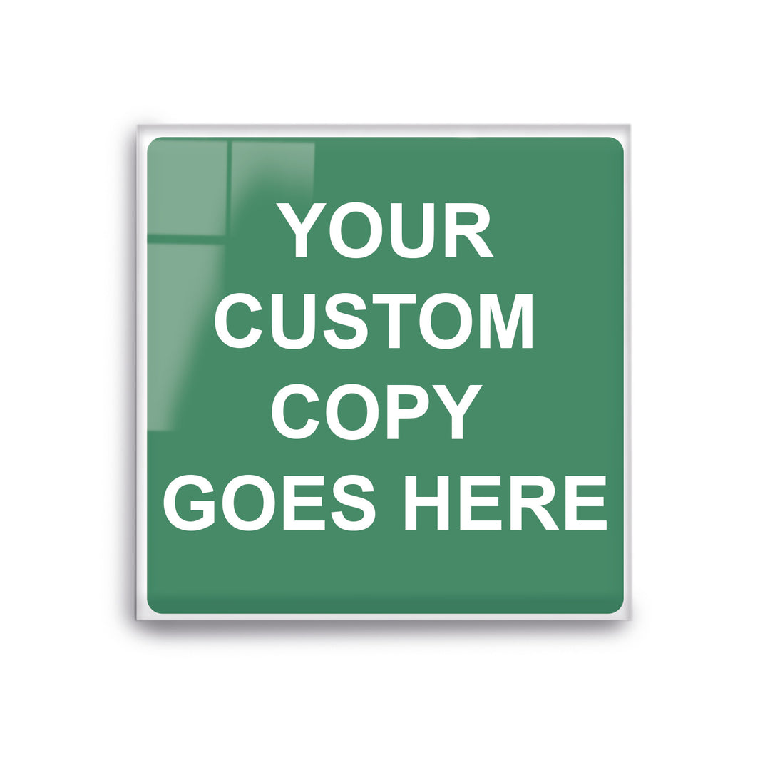 Personalized Acrylic Signage Square - Signposting Poster - Custom Acrylic Signage For Workplace - Multiple Size Options - egraphicstore