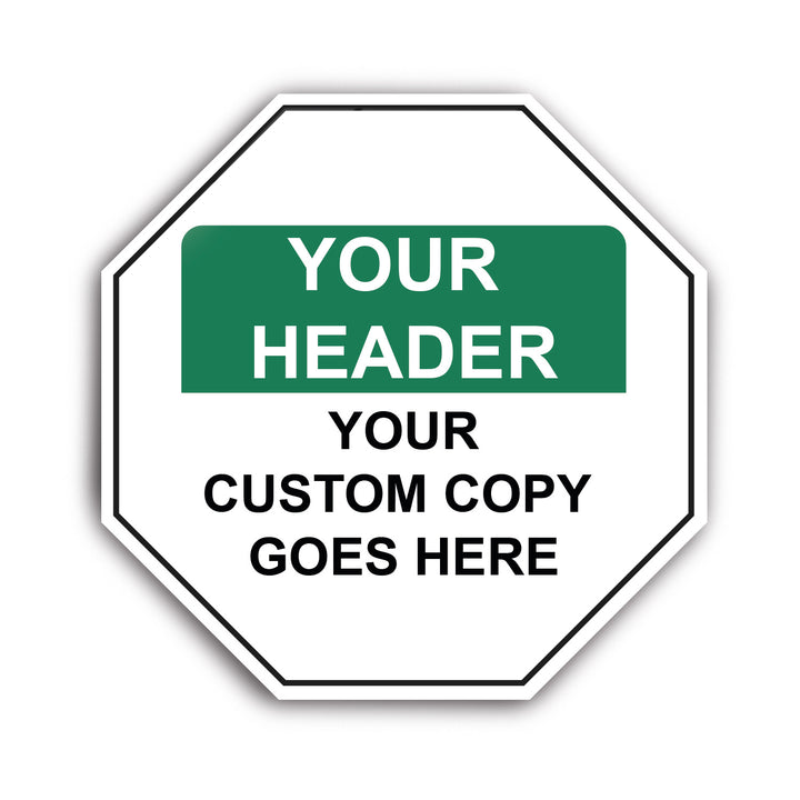 Personalized Acrylic Signage Hexagonal - Information Sign - Custom Acrylic Signage For Workplace - Multiple Size Options - egraphicstore
