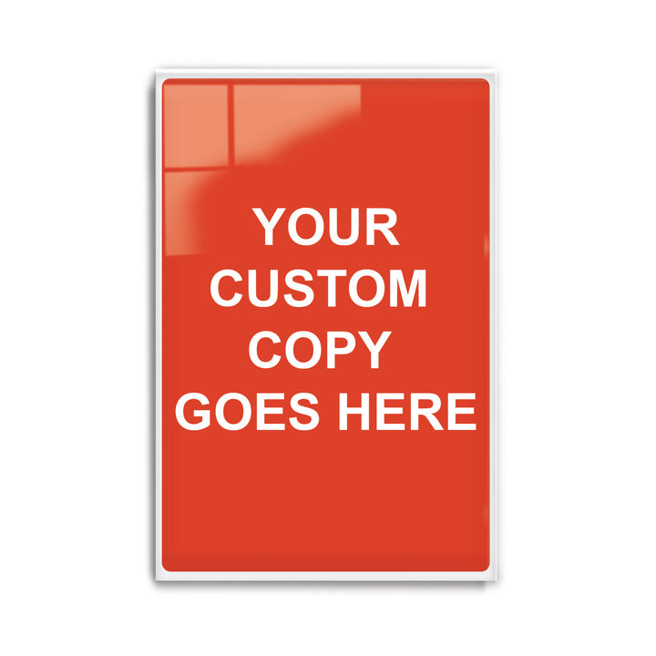Personalized Acrylic Signage Vertical- Signposting Poster - Custom Acrylic Signage For Workplace - Multiple Size Options - egraphicstore