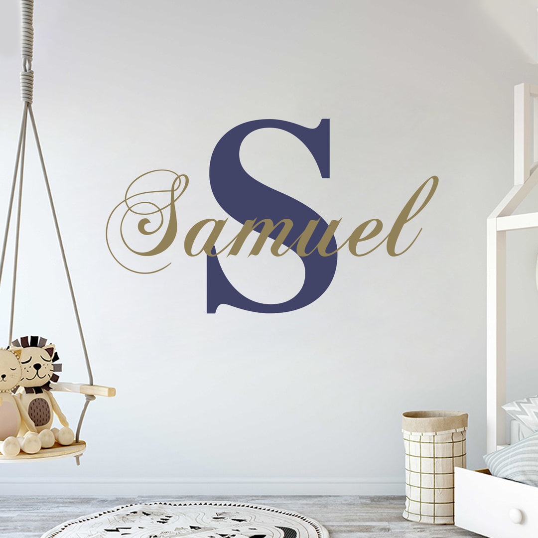 Custom Name in Gold Wall Decal - egraphicstore