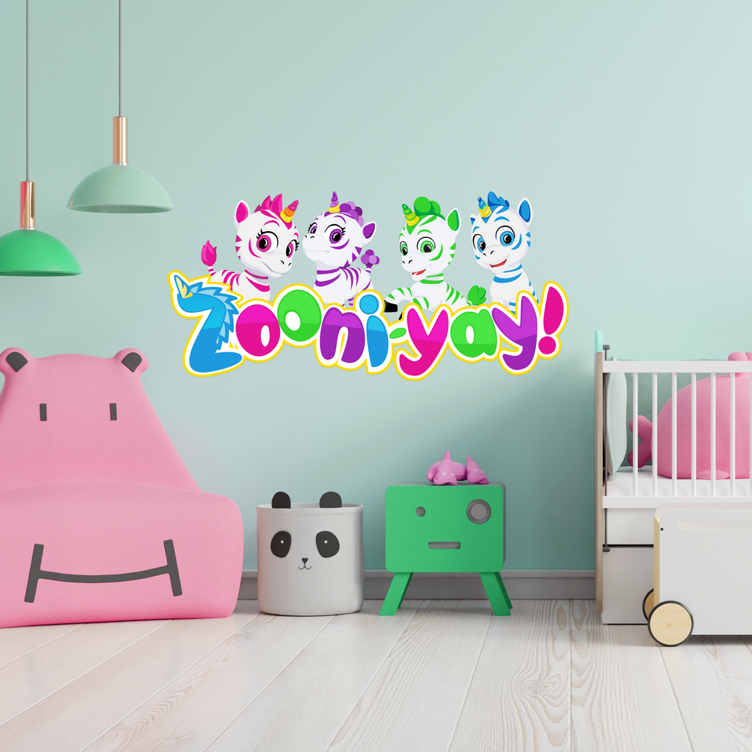 Zoonicorn Wall Decal - EGD X Zoonicorn Series - Prime Collection - Baby Girl or Boy - Nursery Wall Decal for Baby Room Decorations - Mural Wall Decal Sticker (EGDZOO012) - egraphicstore