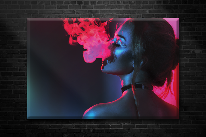 Acrylic Glass Frame Modern Wall Art Smoking Woman - Body Art Series - Interior Design - Acrylic Wall Art - Picture Photo Printing Artwork - Multiple Size Options - egraphicstore