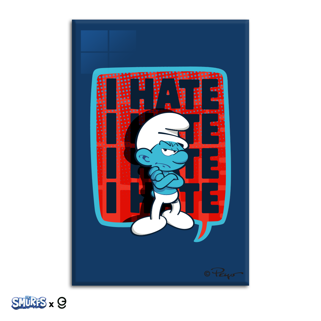 The Smurfs Acrylic Frame Modern Wall Art - EGD X The Smurfs Series - Prime Collection - Interior Design - Acrylic Wall Art - Picture Photo Printing Artwork - Multiple Size Options (EGDTS001) - egraphicstore