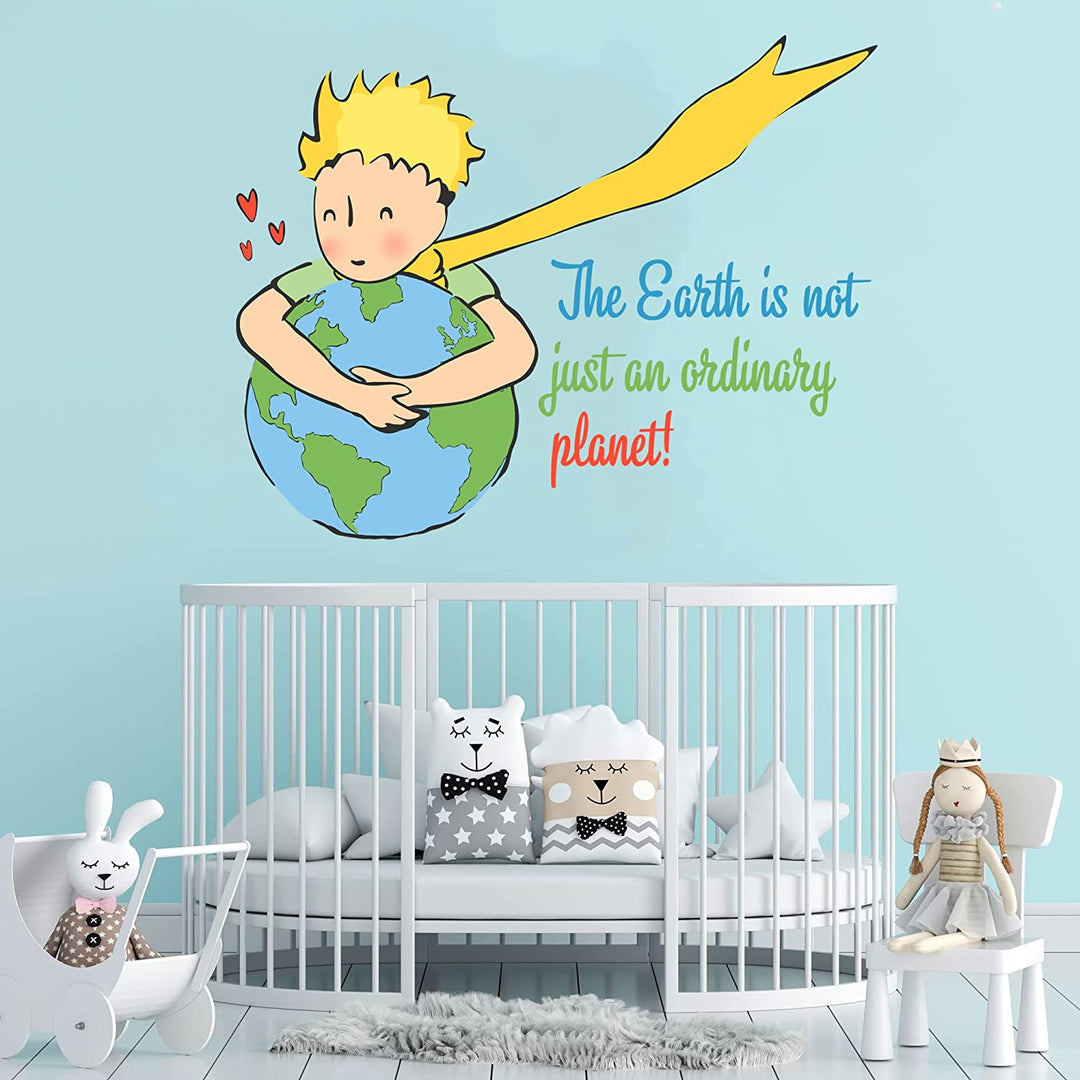The Little Prince Wall Decal - EGD X The Little Prince Series - Prime Collection - Baby Girl or Boy - Nursery Wall Decal for Baby Room Decorations - Mural Wall Decal Sticker (EGDLP043) - egraphicstore