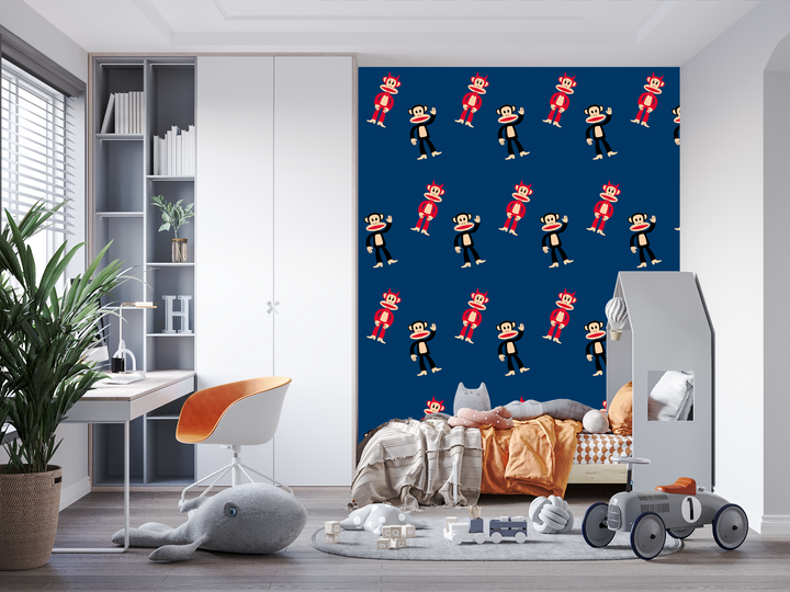 Paul Frank Peel and Stick Wallpaper - EGD X Paul Frank Series - Prime Collection - Theme Wallpaper Mural for Interior Design (EGDPF014) - egraphicstore
