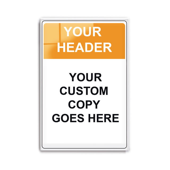 Personalized Acrylic Signage Vertical - Information Sign - Custom Acrylic Signage For Workplace - Multiple Size Options - egraphicstore