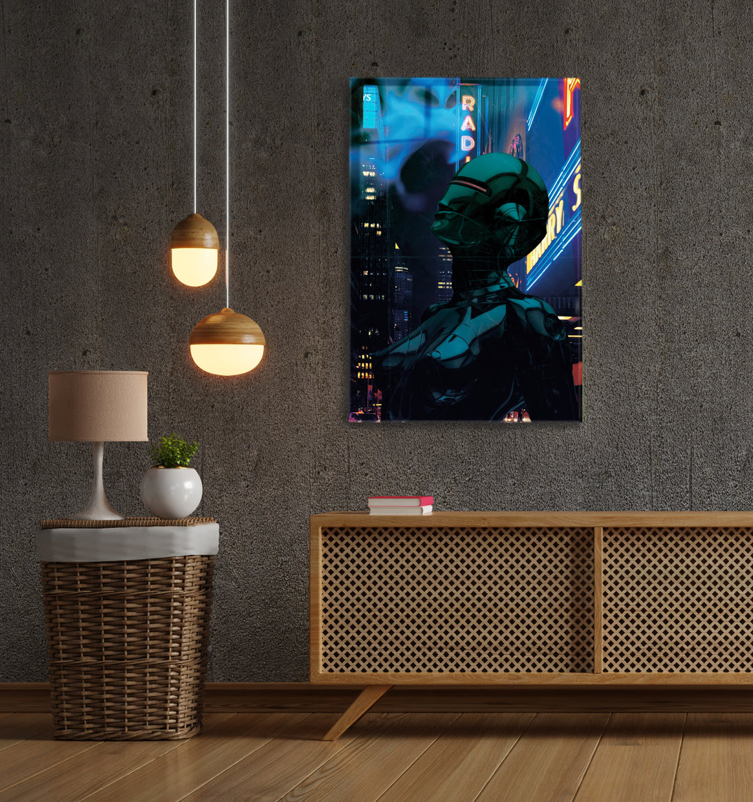 Acrylic Modern Wall Art Robotic City - Acrylic Wall Art - Picture Photo Printing Artwork - Multiple Size Options - egraphicstore