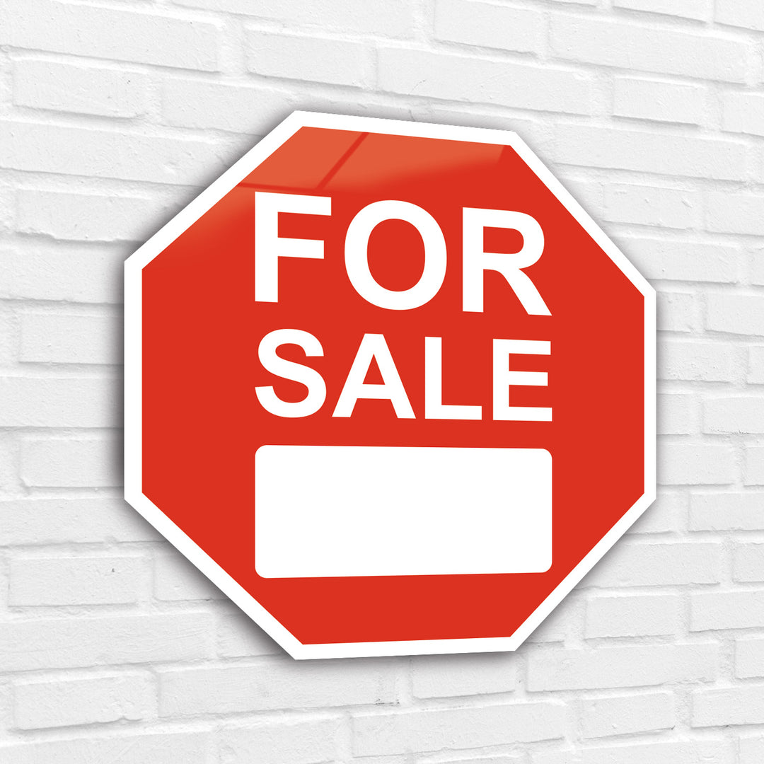 For Sale and For Rent Signs Hexagonal - Personalized Acrylic Signage - Custom Acrylic Signage For Rent and Sale - Multiple Size Options - egraphicstore