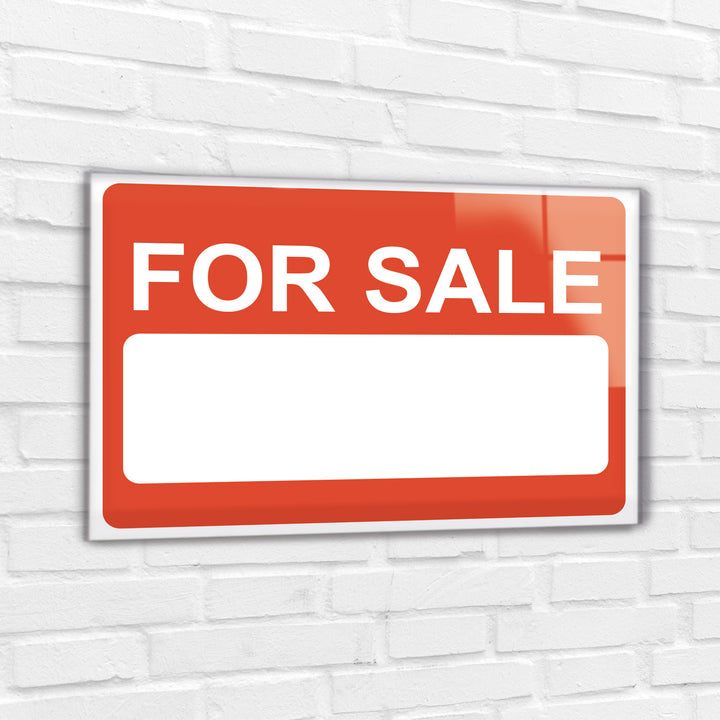 For Sale and For Rent Signs Horizontal - Personalized Acrylic Signage - Custom Acrylic Signage For Rent and Sale - Multiple Size Options - egraphicstore