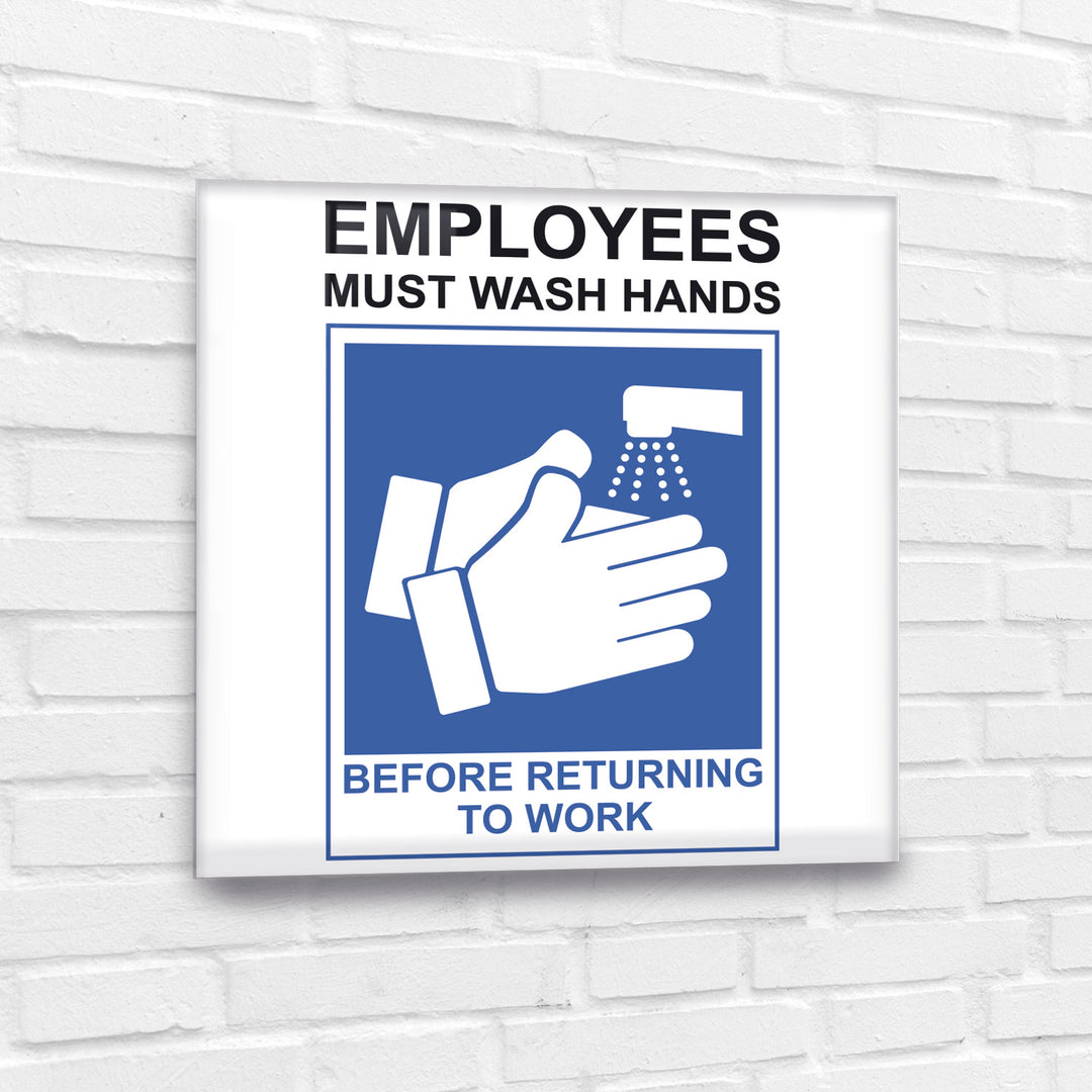 Health and Safety Sign Square - Medical Signs - Acrylic Signage For Workplace - Multiple Size Options - egraphicstore