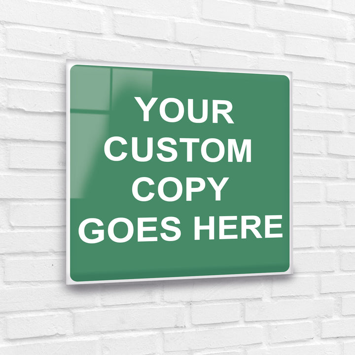 Personalized Acrylic Signage Square - Signposting Poster - Custom Acrylic Signage For Workplace - Multiple Size Options - egraphicstore