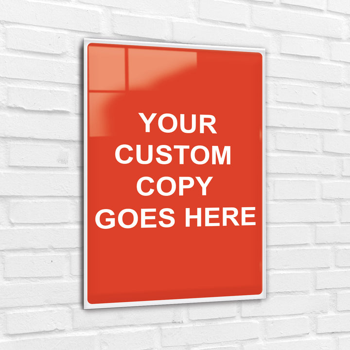 Personalized Acrylic Signage Vertical- Signposting Poster - Custom Acrylic Signage For Workplace - Multiple Size Options - egraphicstore