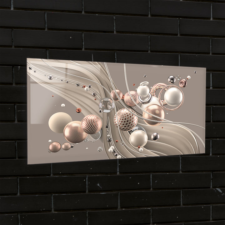 Acrylic Modern Wall Latte Balls - Spheres Series - Acrylic Wall Art - Picture Photo Printing Artwork - Multiple Size Options - egraphicstore