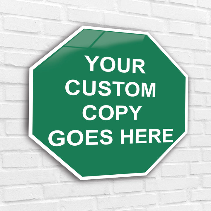 Personalized Acrylic Signage Hexagonal - Signposting Poster - Custom Acrylic Signage For Workplace - Multiple Size Options - egraphicstore
