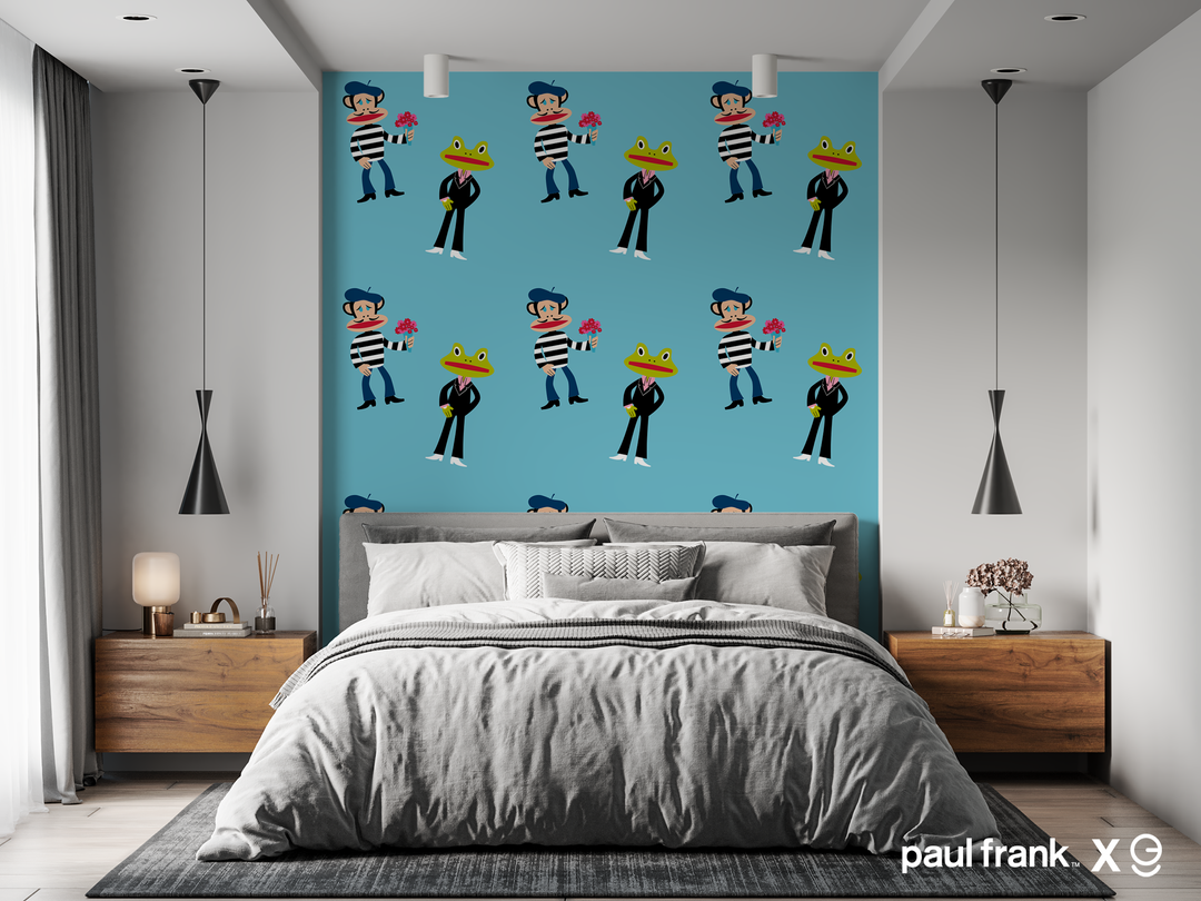 Paul Frank Peel and Stick Wallpaper - EGD X Paul Frank Series - Prime Collection - Theme Wallpaper Mural for Interior Design (EGDPF011) - egraphicstore