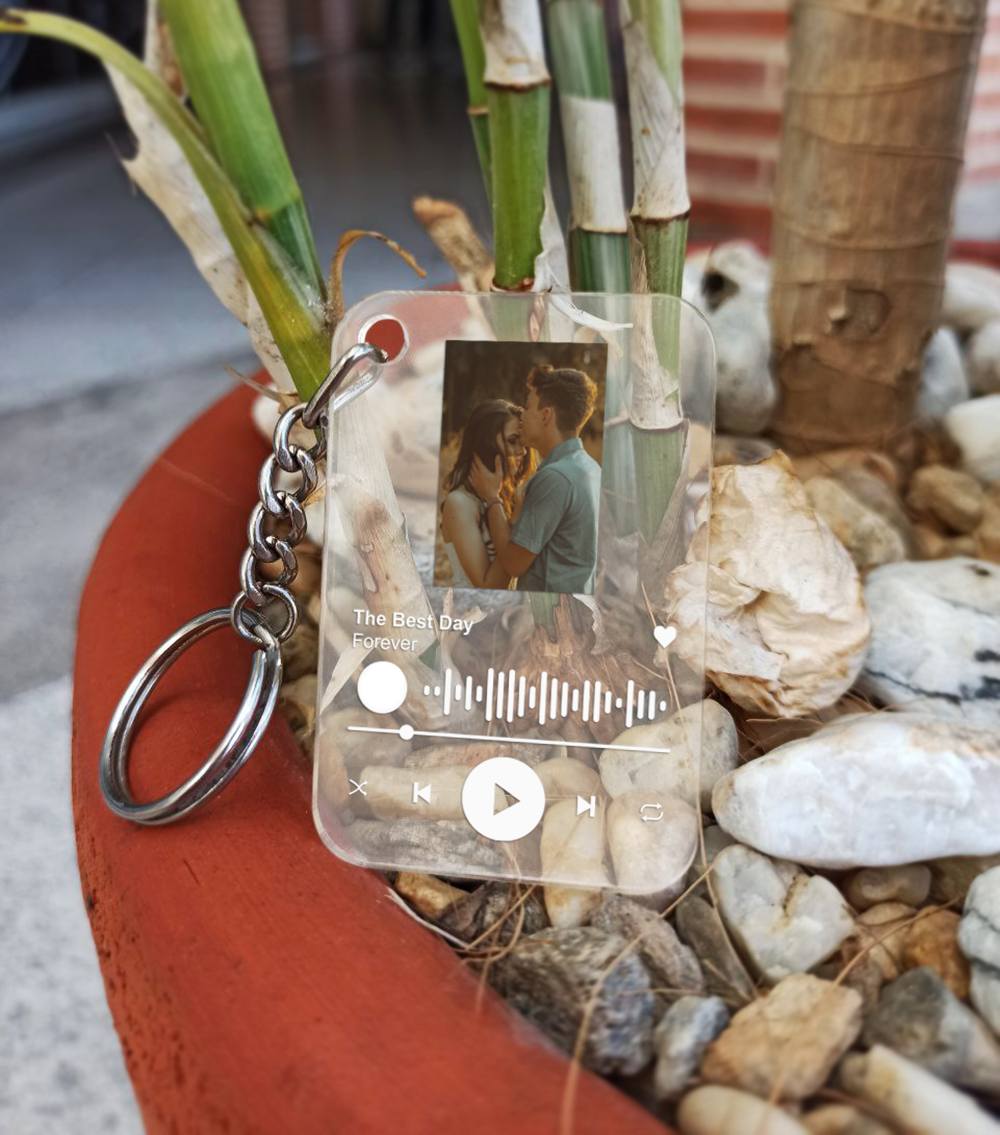 Personalized Keychain Acrylic Song | Acrylic Album Cover | Transparent Song - egraphicstore