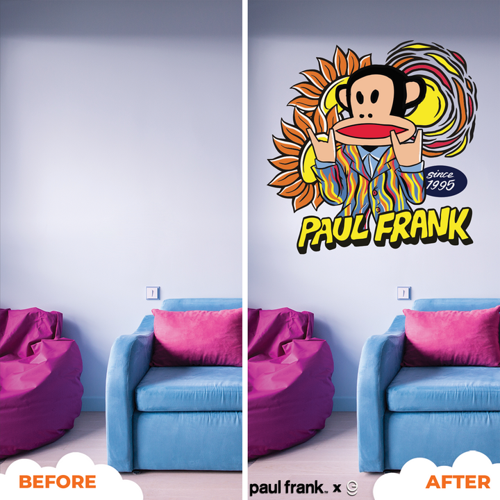 Paul Frank Peel and Stick Wall Decal - EGD X Paul Frank Series - Prime Collection - Baby Girl or Boy - Nursery Wall Decal for Baby Room Decorations - Mural Wall Decal Sticker (EGDPF003) - egraphicstore
