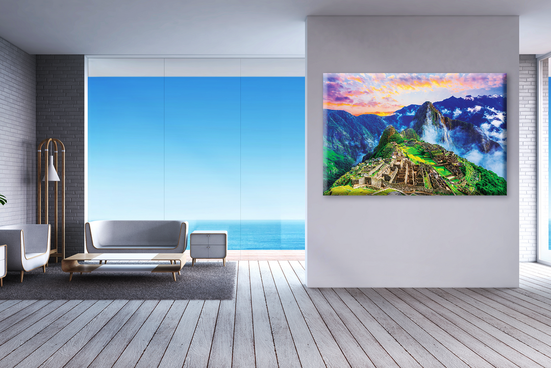 Acrylic Glass Frame Modern Wall Art Machu Picchu - Wonders Of Nature Series - Interior Design - Acrylic Wall Art - Picture Photo Printing Artwork - Multiple Size Options - egraphicstore