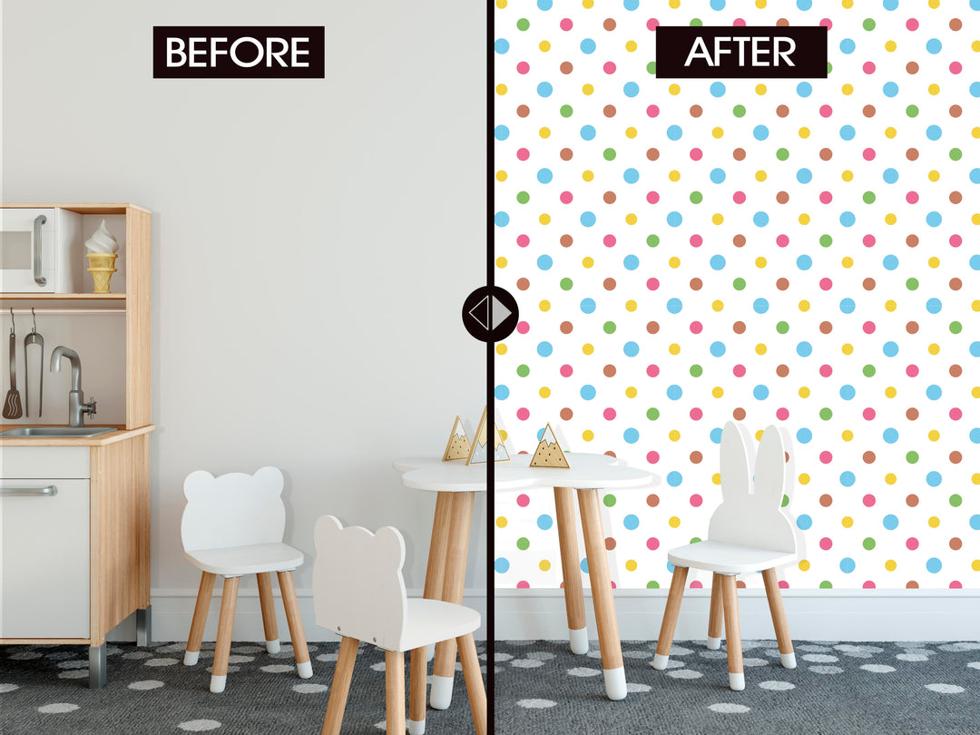 Patterns of Color Dots Theme Wallpaper (R390) - egraphicstore