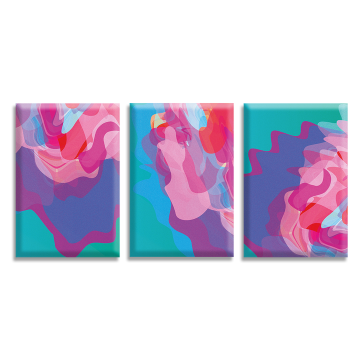 Acrylic Frame Modern Wall Art Set of 3 - Abstract Illustrations Series - Interior Design - Acrylic Wall Art - Picture Photo Printing Artwork - Multiple Size Options (IABS 006) - egraphicstore