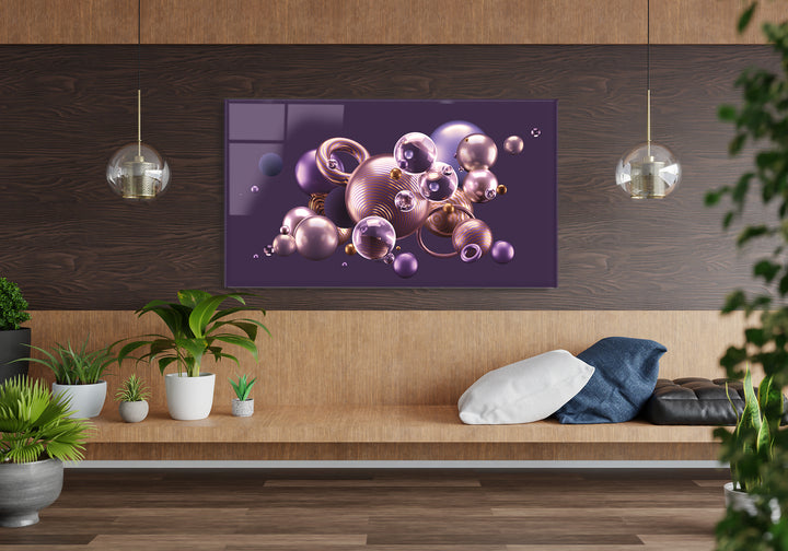 Acrylic Modern Wall Purple Balls - Spheres Series - Acrylic Wall Art - Picture Photo Printing Artwork - Multiple Size Options - egraphicstore