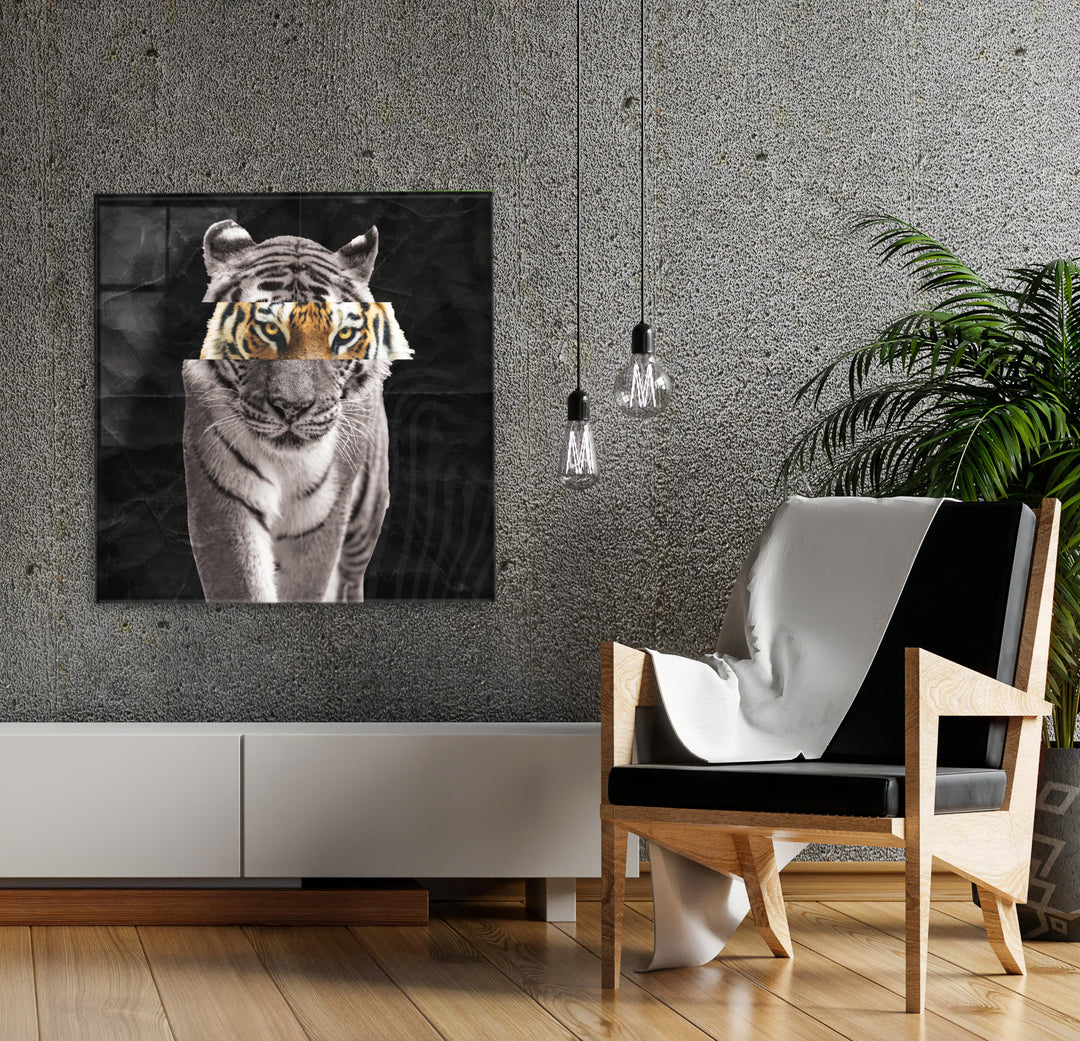 Acrylic Modern Wall Art Tiger In The Wild Artistic Picture - Acrylic Wall Art - Picture Photo Printing Artwork - Multiple Size Options (Without Quote) - egraphicstore