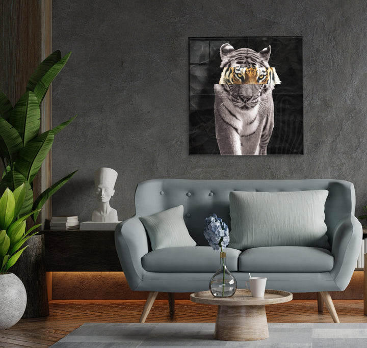 Acrylic Modern Wall Art Tiger In The Wild Artistic Picture - Acrylic Wall Art - Picture Photo Printing Artwork - Multiple Size Options (Without Quote) - egraphicstore