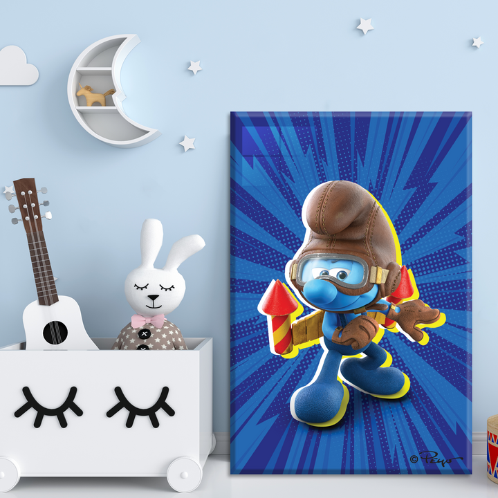 The Smurfs Acrylic Frame Modern Wall Art - EGD X The Smurfs Series - Prime Collection - Interior Design - Acrylic Wall Art - Picture Photo Printing Artwork - Multiple Size Options (EGDTS003) - egraphicstore