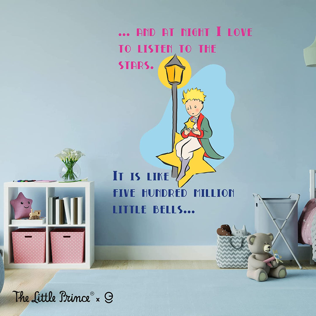 The Little Prince Wall Decal - EGD X The Little Prince Series - Prime Collection - Baby Girl or Boy - Nursery Wall Decal for Baby Room Decorations - Mural Wall Decal Sticker (EGDLP040) - egraphicstore