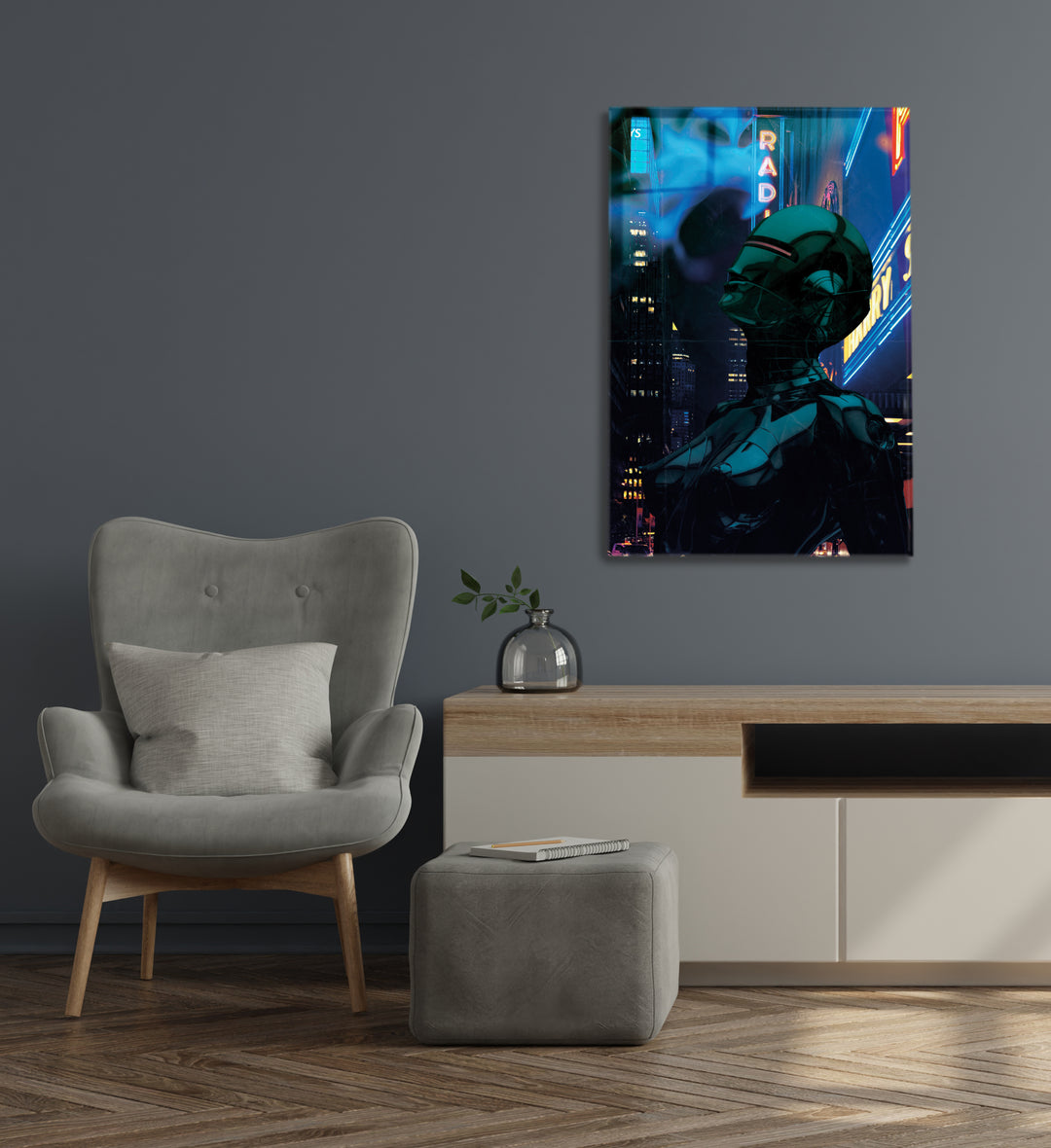 Acrylic Modern Wall Art Robotic City - Acrylic Wall Art - Picture Photo Printing Artwork - Multiple Size Options - egraphicstore